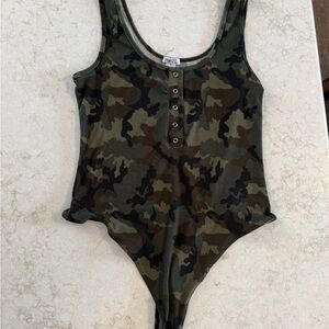 Rue21 Green Camo Bodysuit